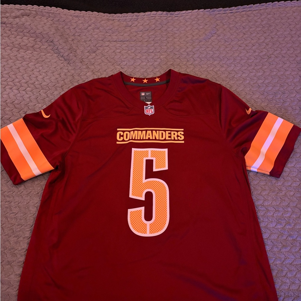 NFL Commanders Burgundy and Gold Jersey